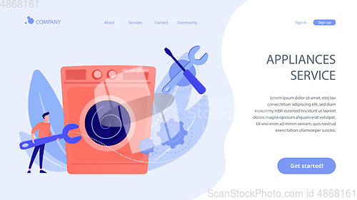 Image of Repair of household appliances concept landing page.