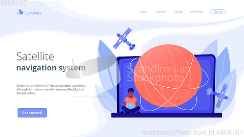 Image of Global web connection concept landing page.