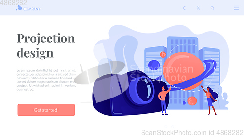 Image of Video design concept landing page.