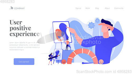 Image of Emotional design concept landing page