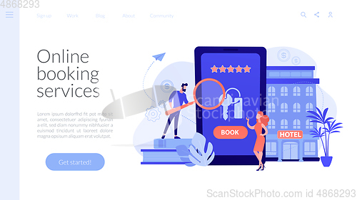 Image of Booking hotel concept landing page