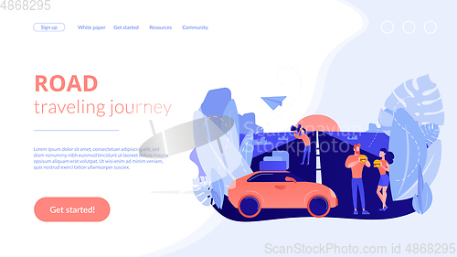 Image of Road trip concept landing page