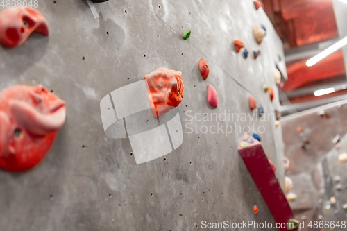 Image of indoor climbing wall in gym