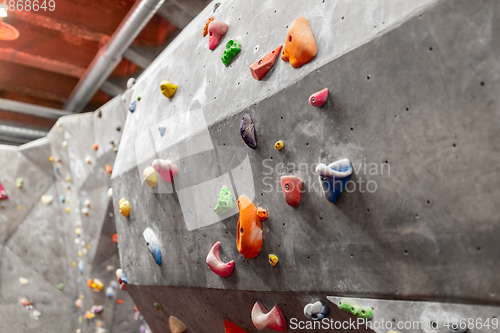 Image of indoor climbing wall in gym