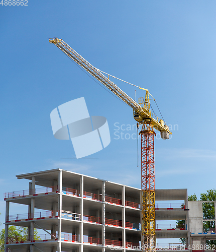 Image of building crane on construction site