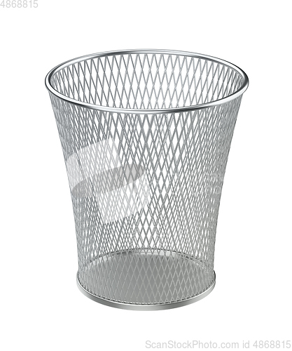 Image of Silver wastepaper basket