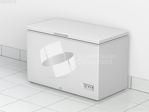 Image of White deep freezer