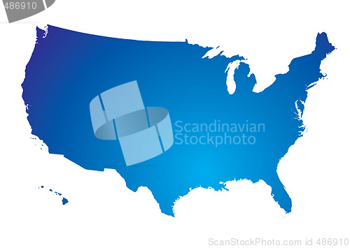 Image of north america blue map