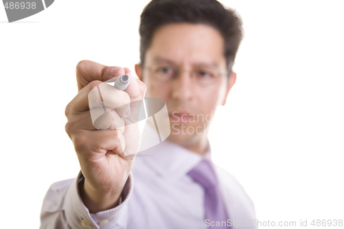 Image of businessman drawing