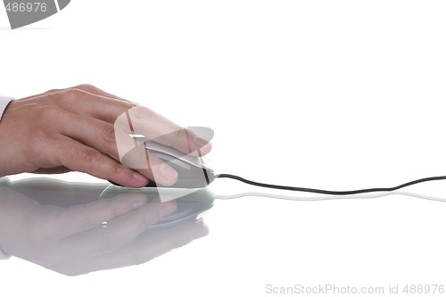 Image of hand using a mouse