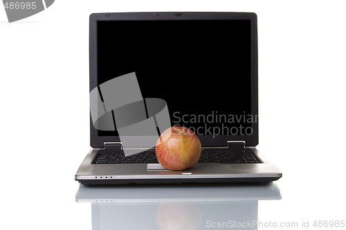 Image of Apple on the laptop