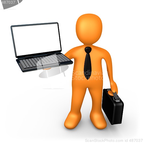 Image of Businessman With Laptop