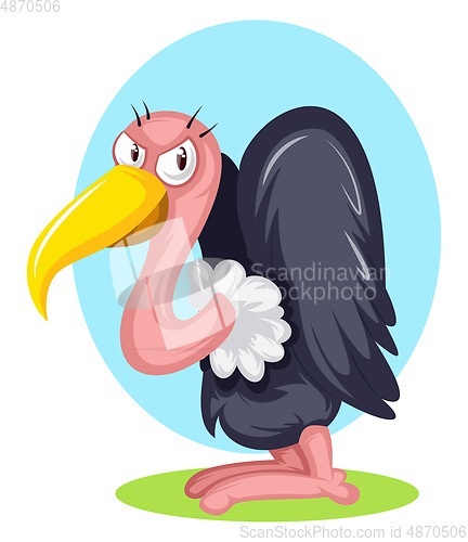 Image of Yellow Nose Bird, vector color illustration.