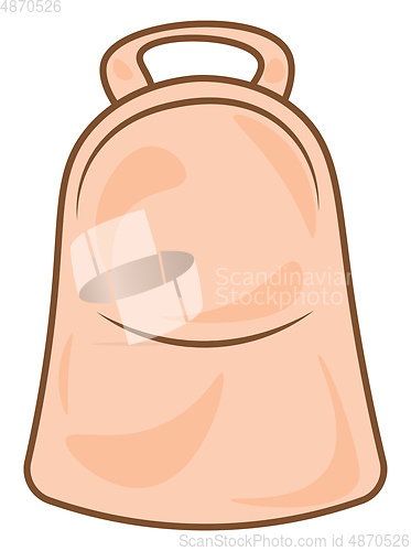 Image of A backpack with handle vector or color illustration