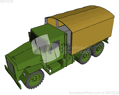 Image of Military vehicle vector or color illustration