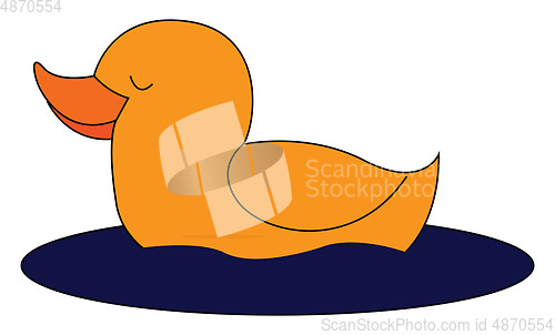 Image of Sleeping duck vector or color illustration