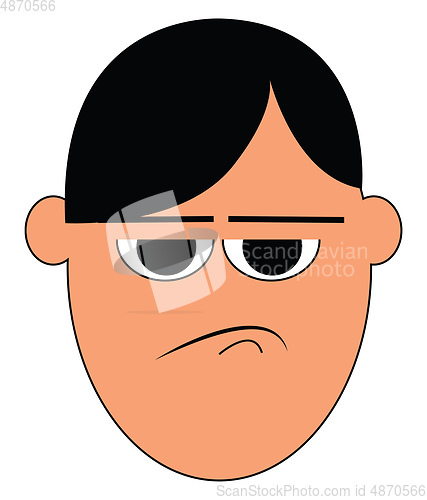 Image of An Angry man vector or color illustration