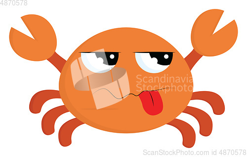 Image of Crab vector color illustration.