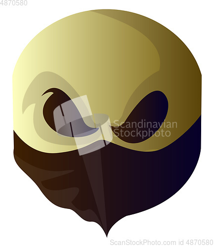 Image of Scary cartoon skull vector illustartion on white background