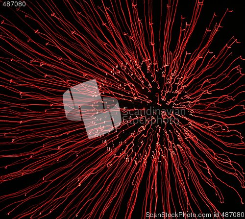 Image of Red Fireworks Time Laps