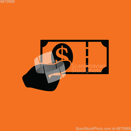 Image of Hand holding money icon