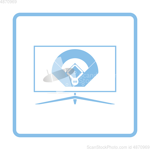 Image of Baseball tv translation icon