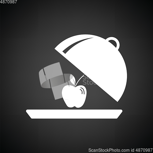 Image of Apple inside cloche icon