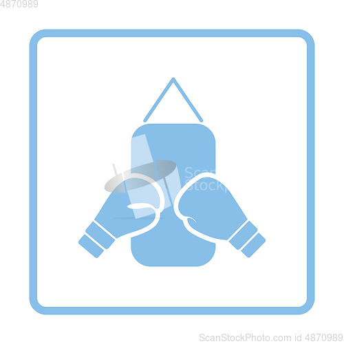 Image of Boxing pear and gloves icon