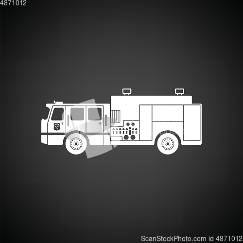 Image of Fire service truck icon