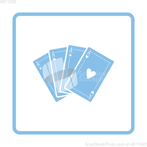 Image of Set of four card icons