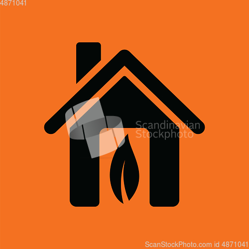 Image of Ecological home leaf icon