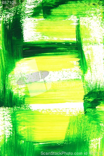 Image of Vibrant green and yellow brush strokes