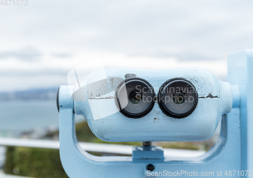 Image of Binocular for sightseeing from the view point