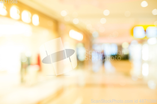 Image of Blurry view of shopping center