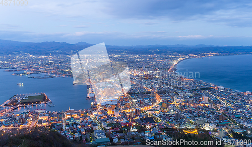 Image of Hakodate City at evening