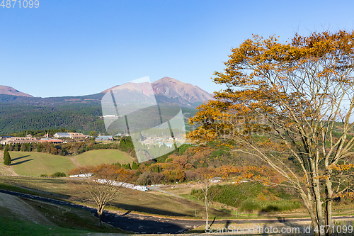 Image of Beautiful landscape with mount Kirishima