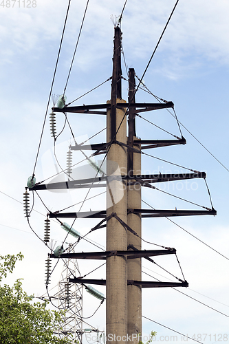 Image of round concrete poles