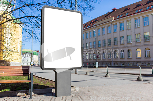 Image of empty billboard in tallinn city, estonia