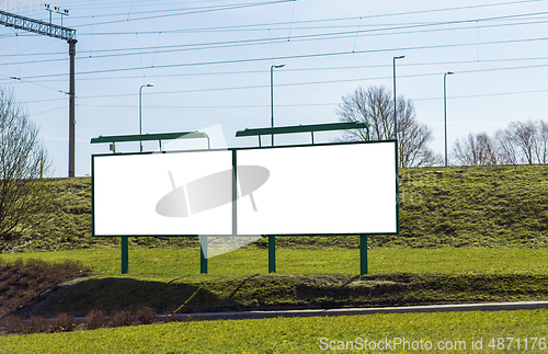 Image of empty billboards in tallinn city, estonia