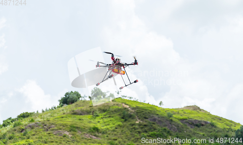 Image of Drone flying at outdoor