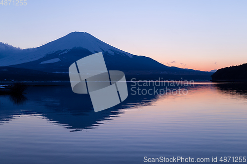 Image of Mountain Fuji at sunset