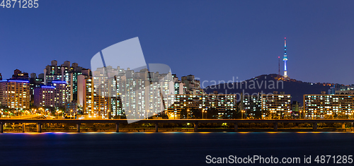 Image of South Korea city at night