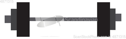 Image of A black colored dumbbell vector or color illustration