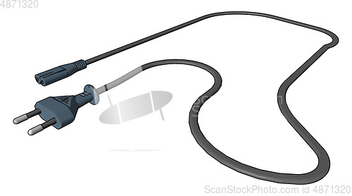 Image of Electric wire vector or color illustration
