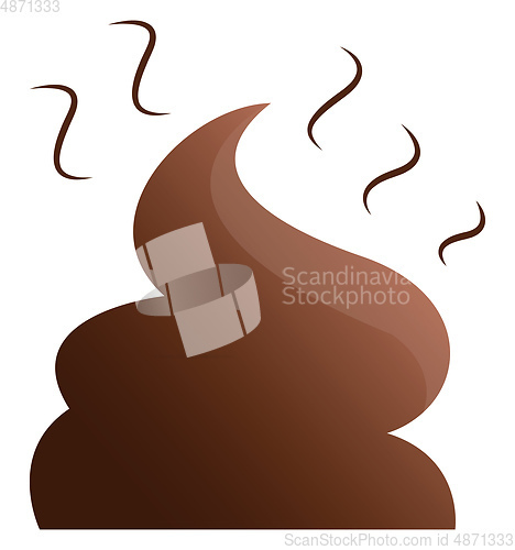 Image of Vector illustration of a poop on white background