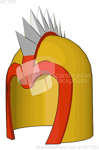 Image of A spiny helmet sketch vector or color illustration