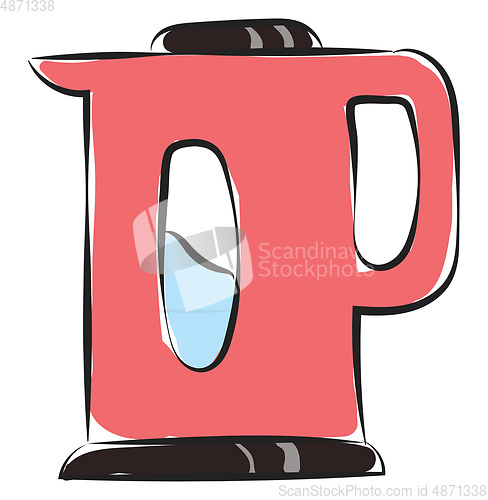 Image of Clipart of a pink colored vacuum flask vector or color illustrat