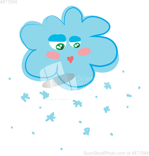 Image of A big cloud vector or color illustration