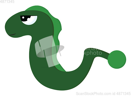 Image of A picture of an angry green eel vector or color illustration