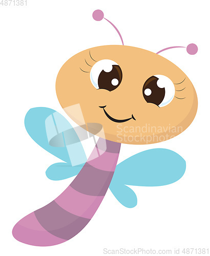 Image of Colorful dragon fly vector or color illustration